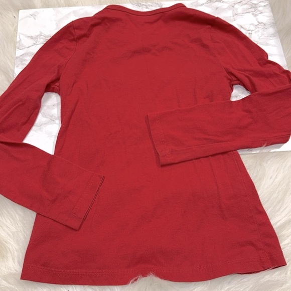 Red Long Sleeve Top girls size 10 - Picture 5 of 5
